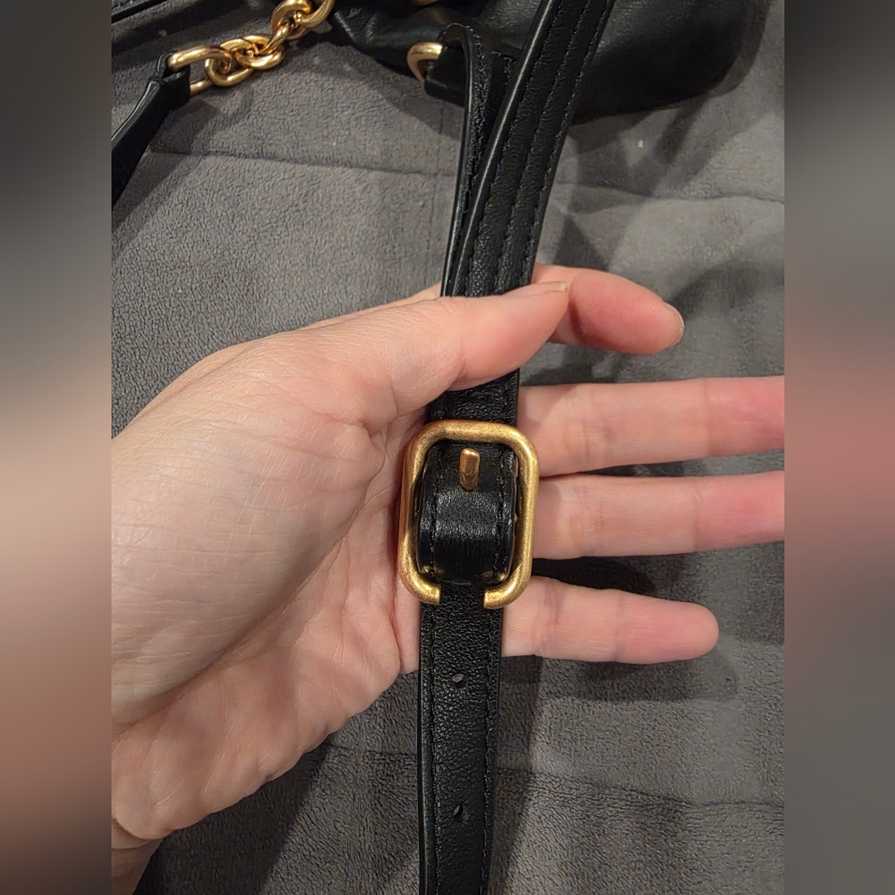 Tory Burch Black Leather Bucket Bag - Picture 5 of 5